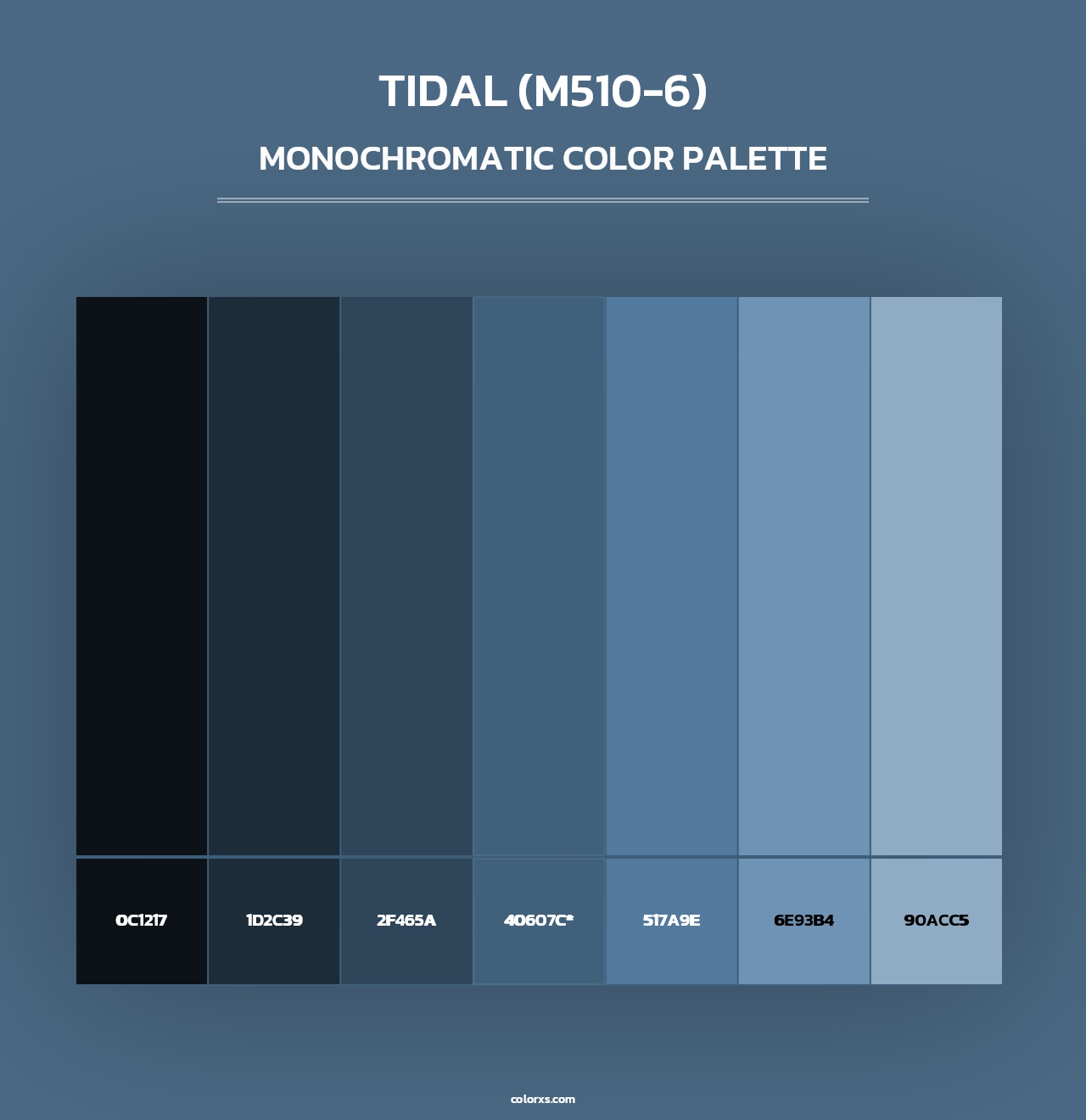 Tidal (M510-6) - Monochromatic Color Palette
