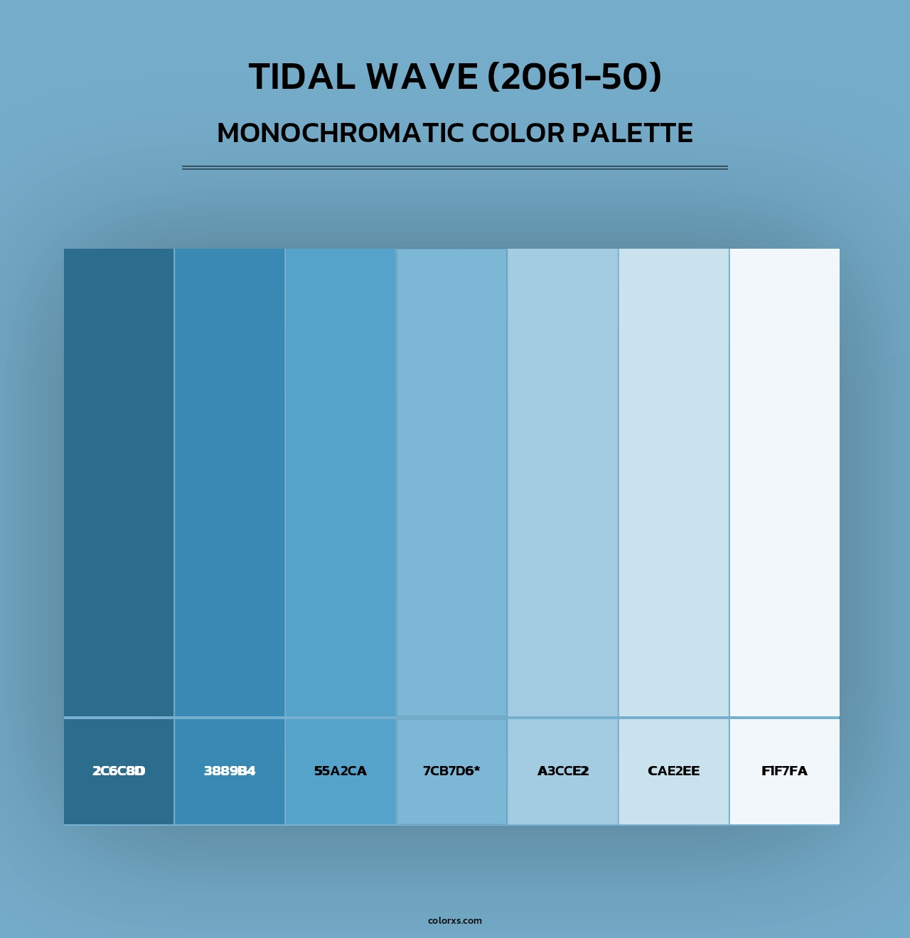 Tidal Wave (2061-50) - Monochromatic Color Palette