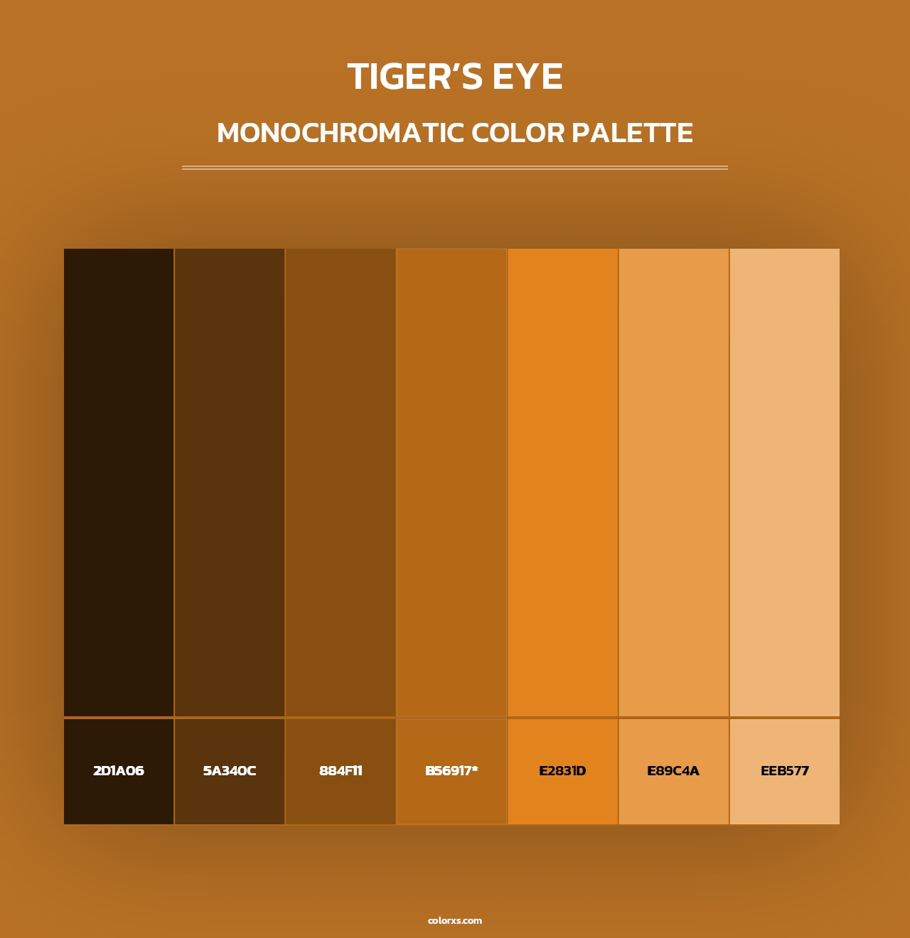 Tiger’s Eye - Monochromatic Color Palette