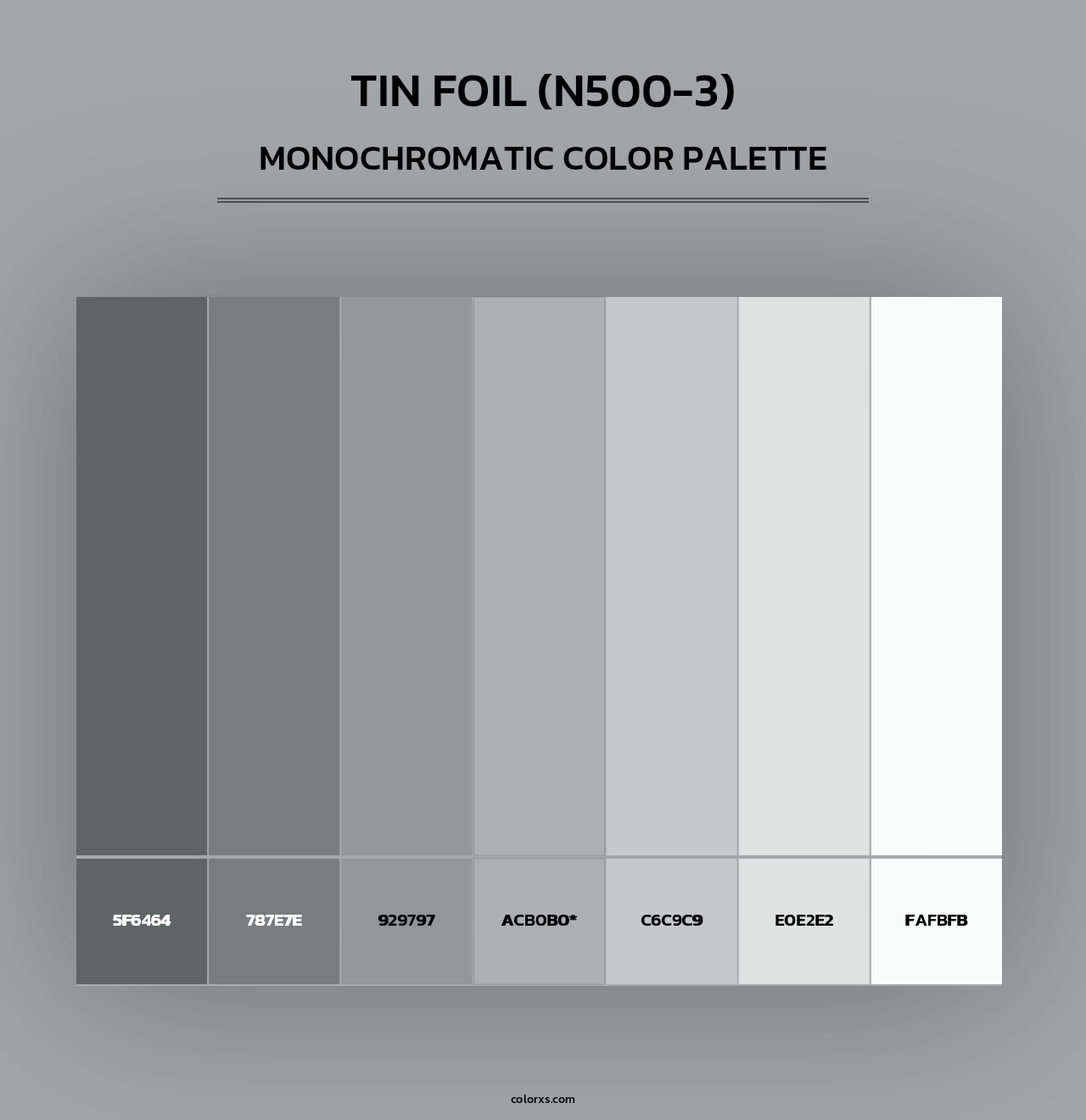 Tin Foil (N500-3) - Monochromatic Color Palette