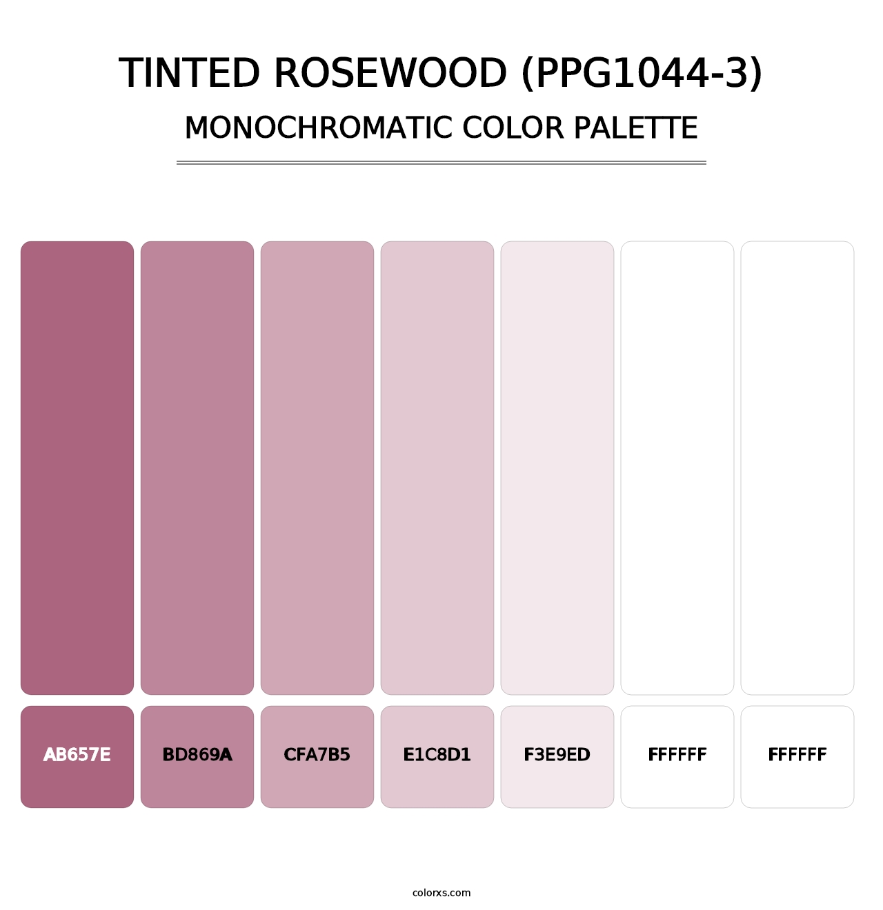 Tinted Rosewood (PPG1044-3) - Monochromatic Color Palette