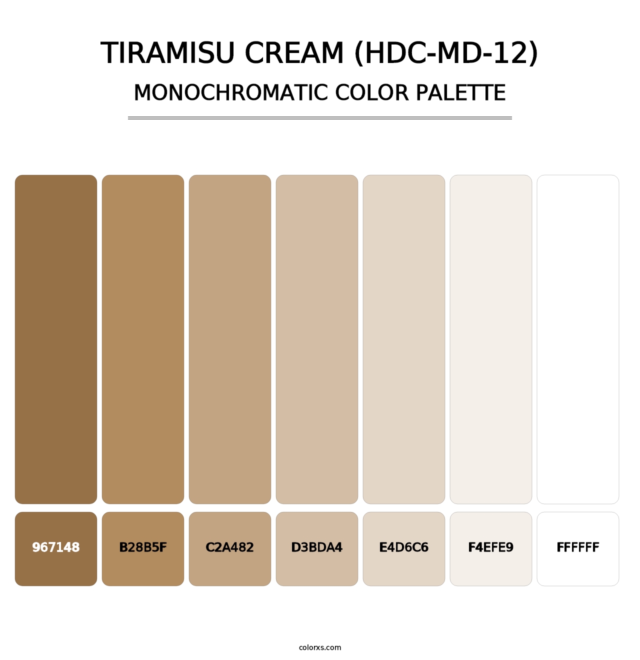 Tiramisu Cream (HDC-MD-12) - Monochromatic Color Palette