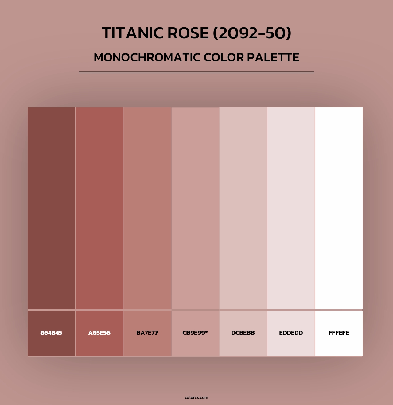 Titanic Rose (2092-50) - Monochromatic Color Palette