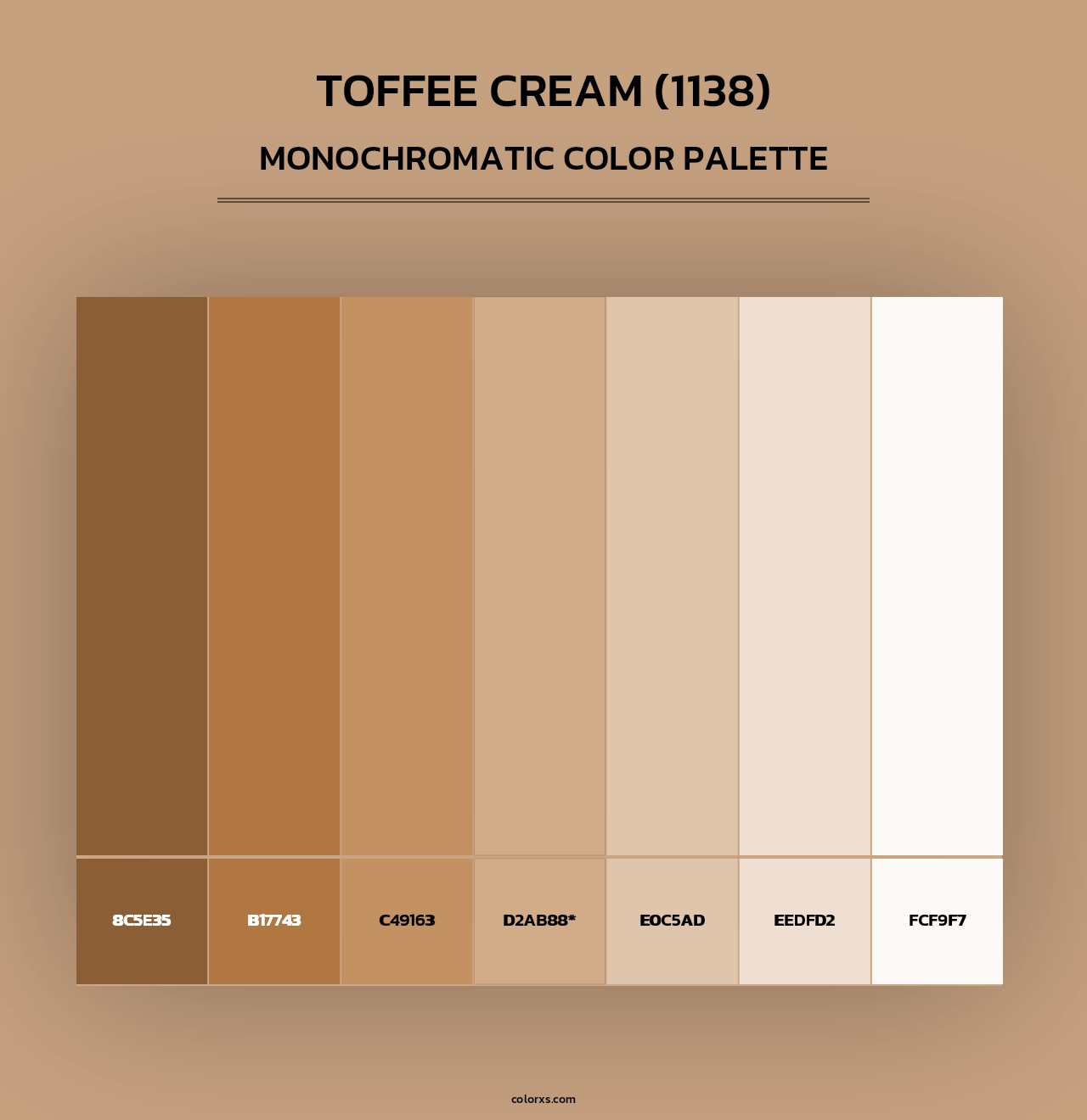 Toffee Cream (1138) - Monochromatic Color Palette