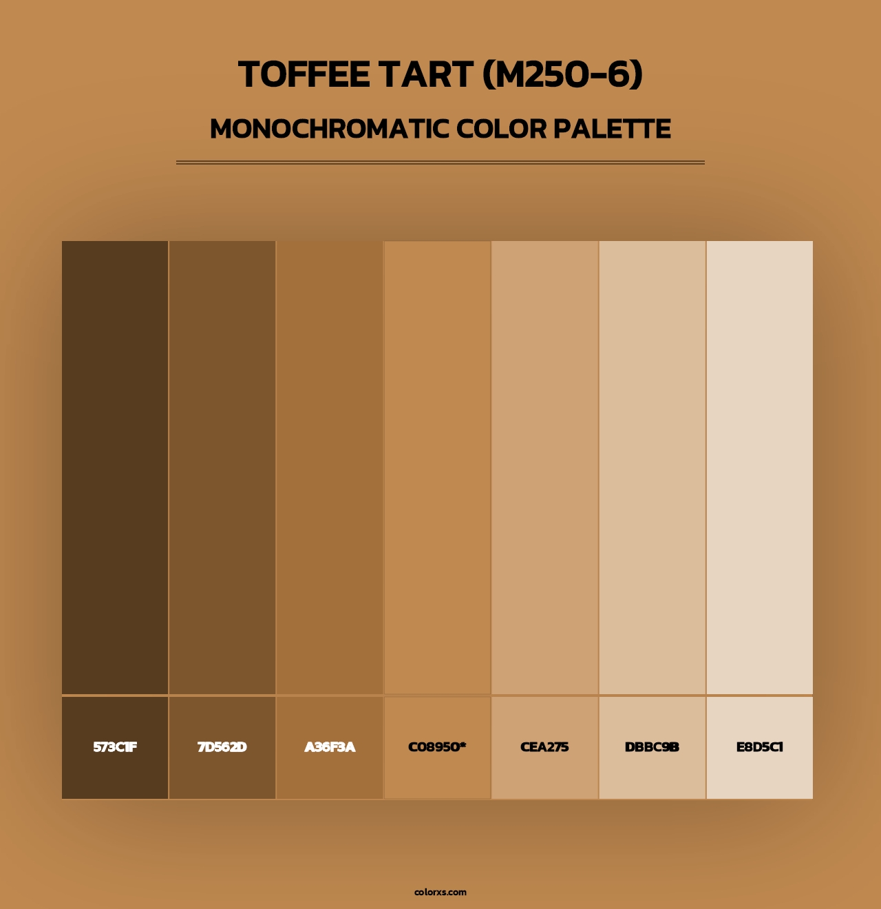 Toffee Tart (M250-6) - Monochromatic Color Palette