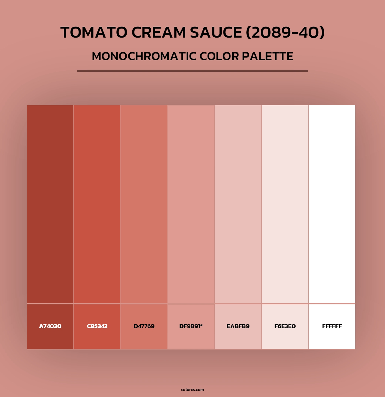 Tomato Cream Sauce (2089-40) - Monochromatic Color Palette