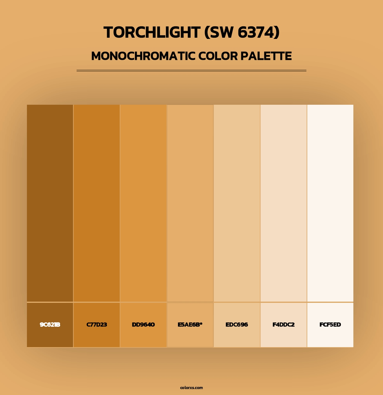 Torchlight (SW 6374) - Monochromatic Color Palette