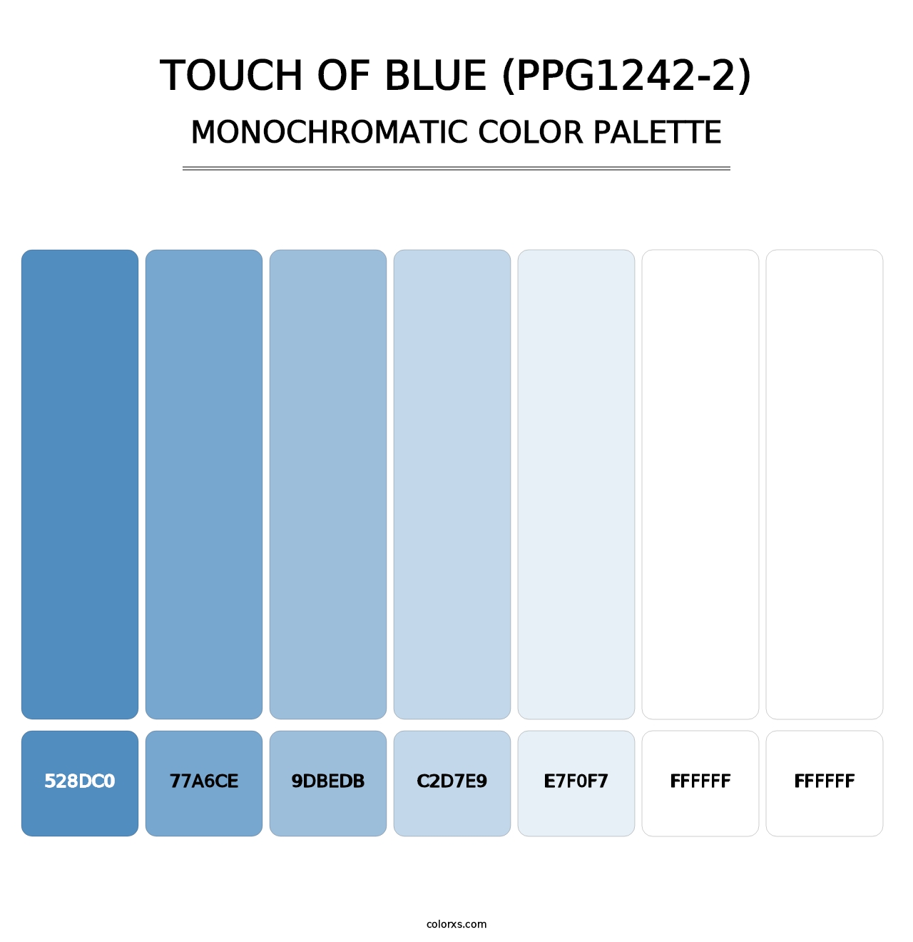 Touch Of Blue (PPG1242-2) - Monochromatic Color Palette