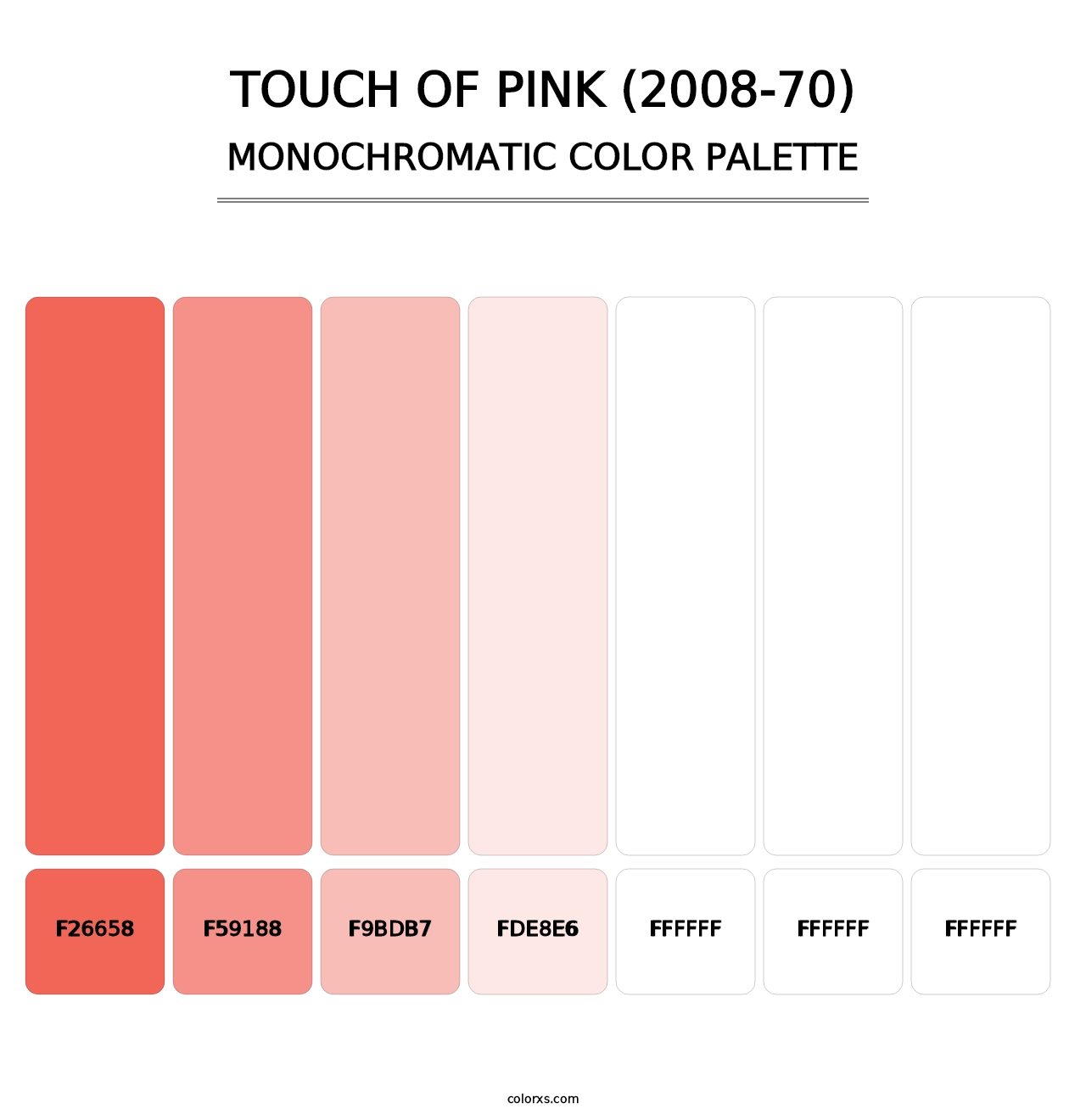 Touch of Pink (2008-70) - Monochromatic Color Palette