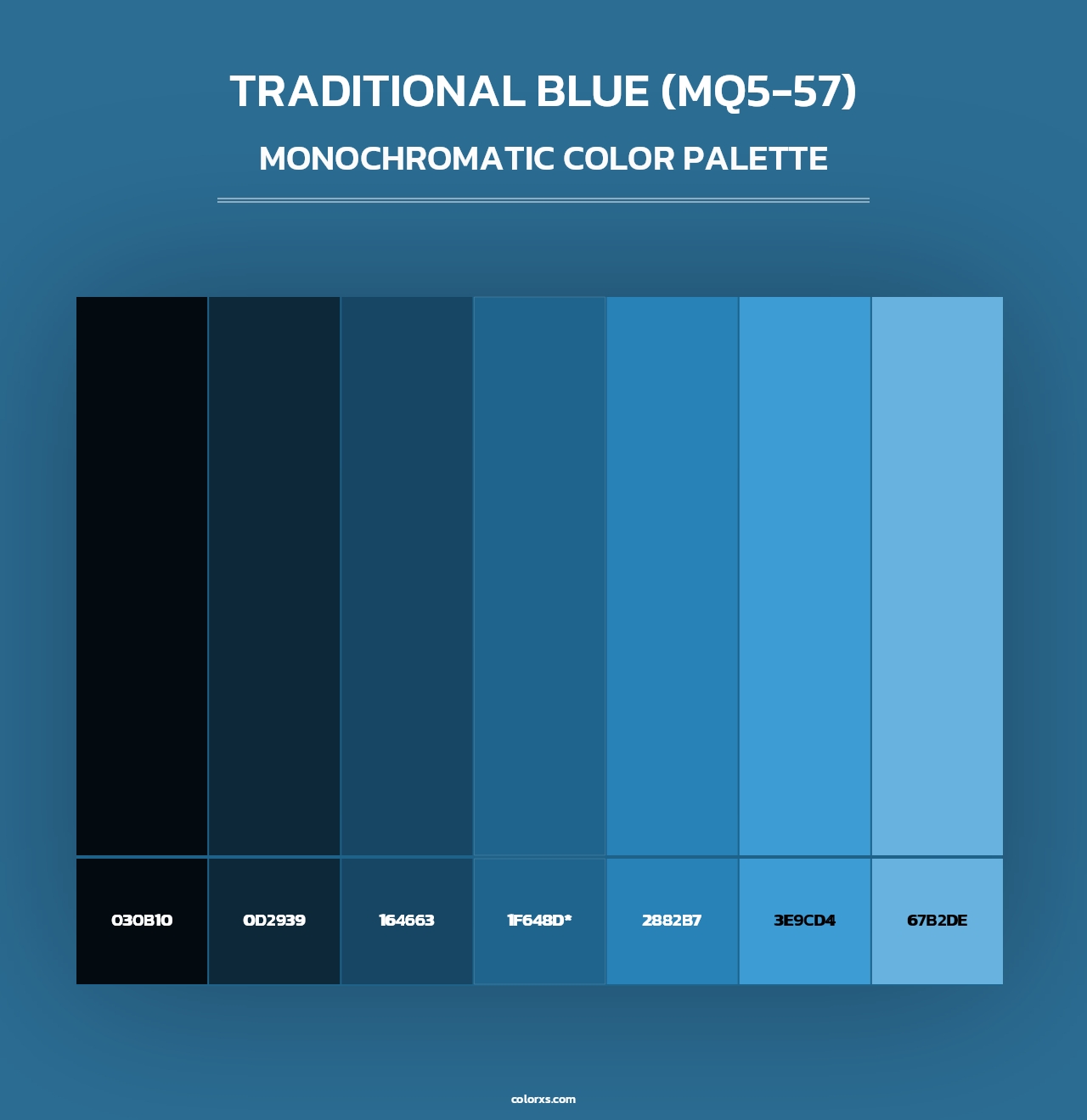 Traditional Blue (MQ5-57) - Monochromatic Color Palette