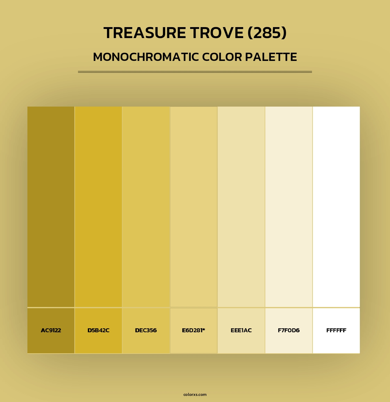 Treasure Trove (285) - Monochromatic Color Palette