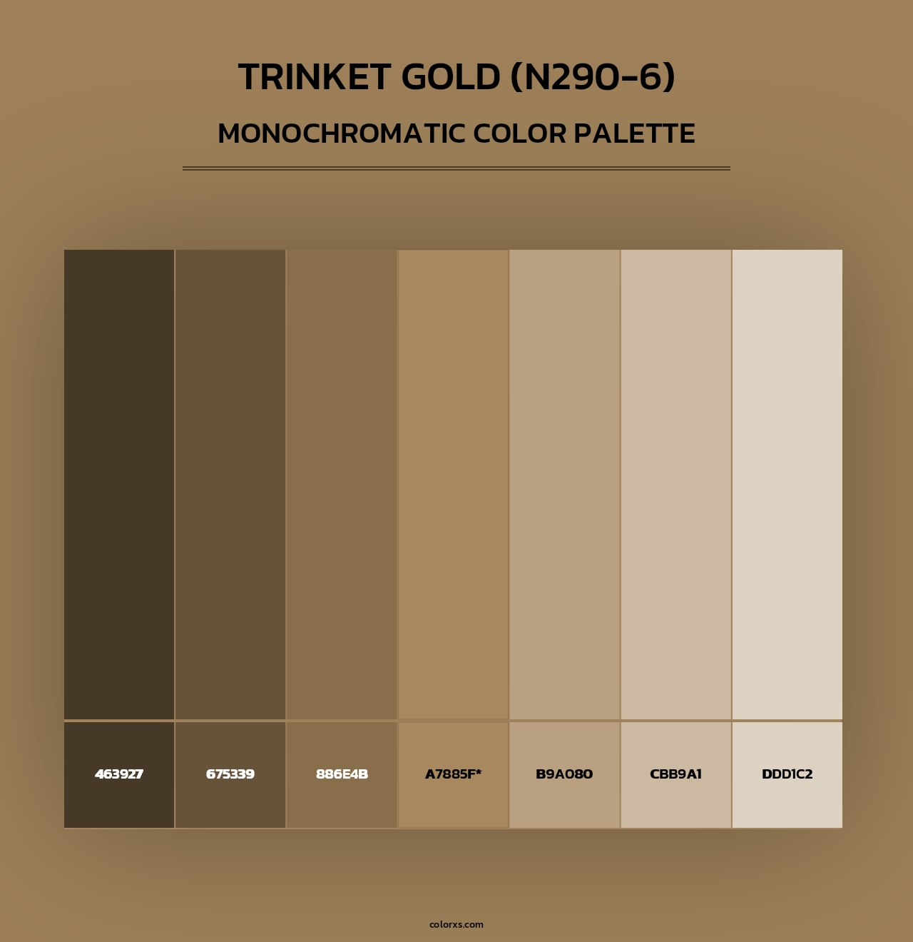 Trinket Gold (N290-6) - Monochromatic Color Palette