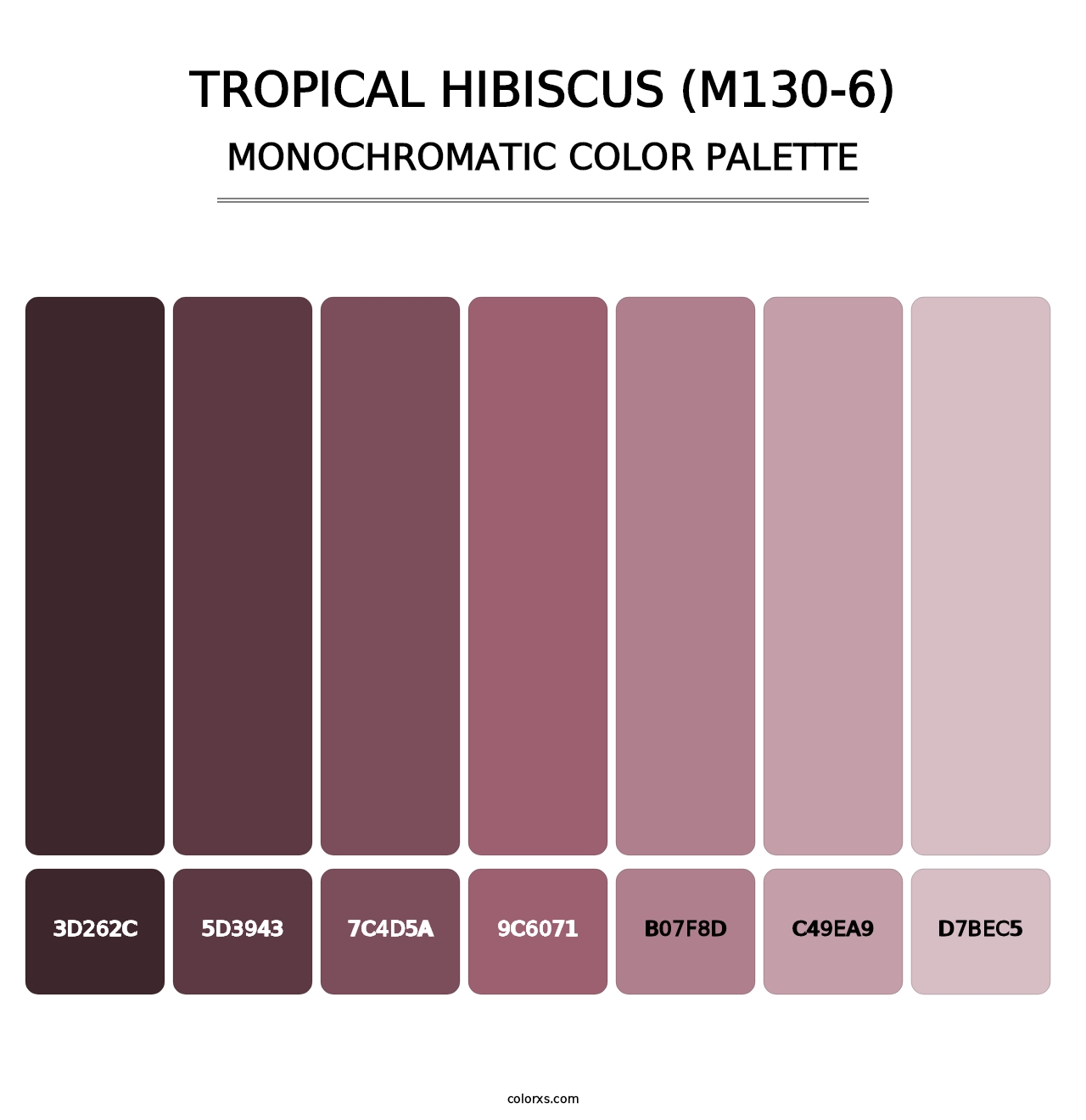 Tropical Hibiscus (M130-6) - Monochromatic Color Palette