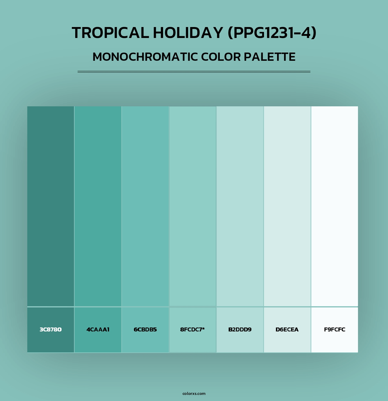 Tropical Holiday (PPG1231-4) - Monochromatic Color Palette