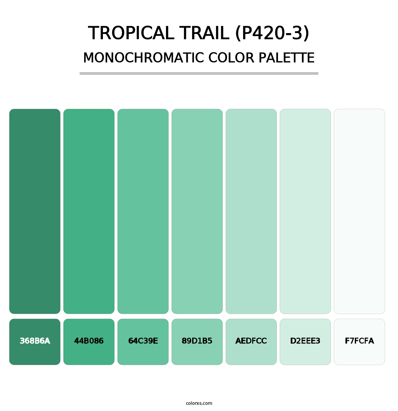 Tropical Trail (P420-3) - Monochromatic Color Palette