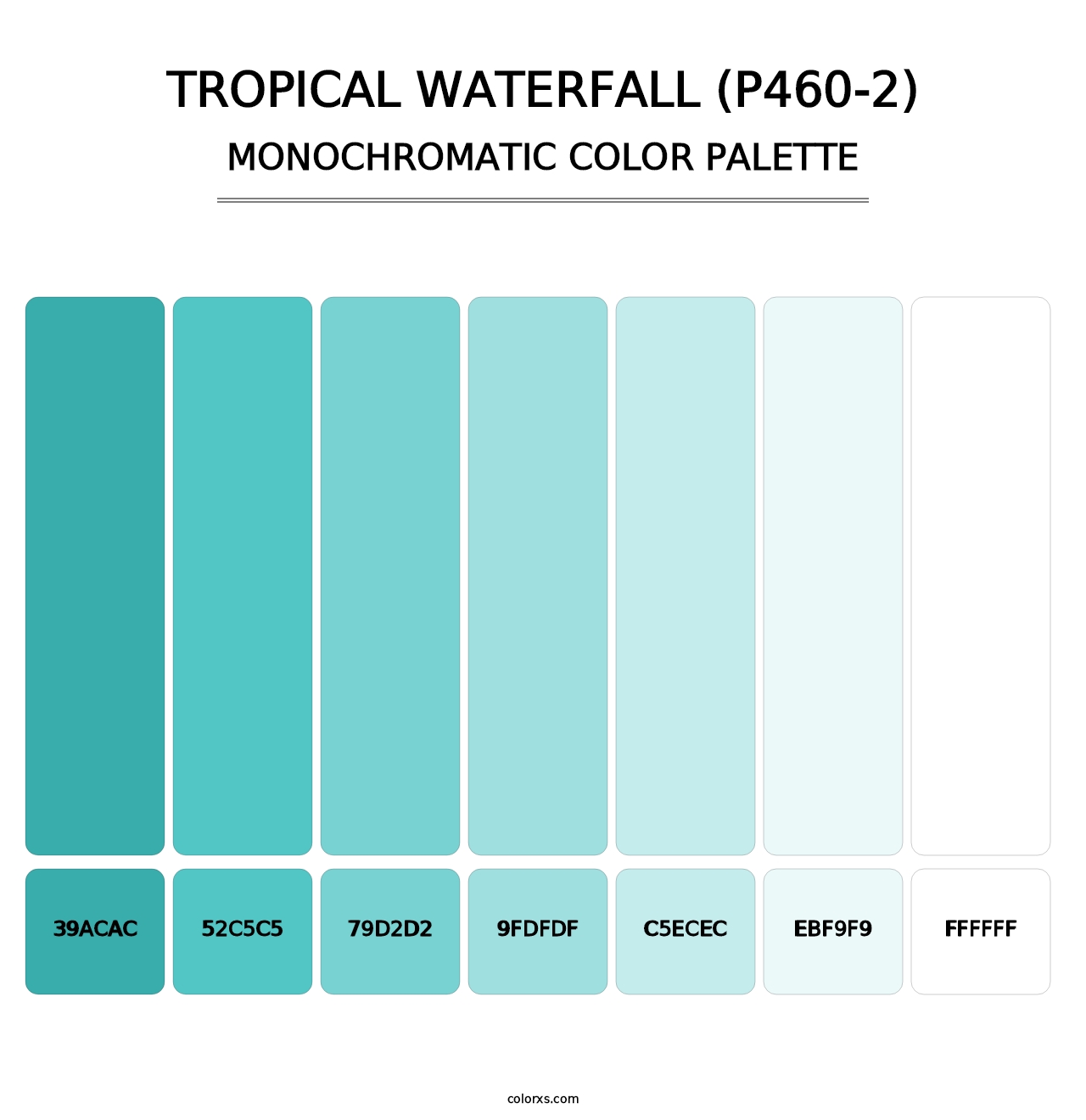 Tropical Waterfall (P460-2) - Monochromatic Color Palette
