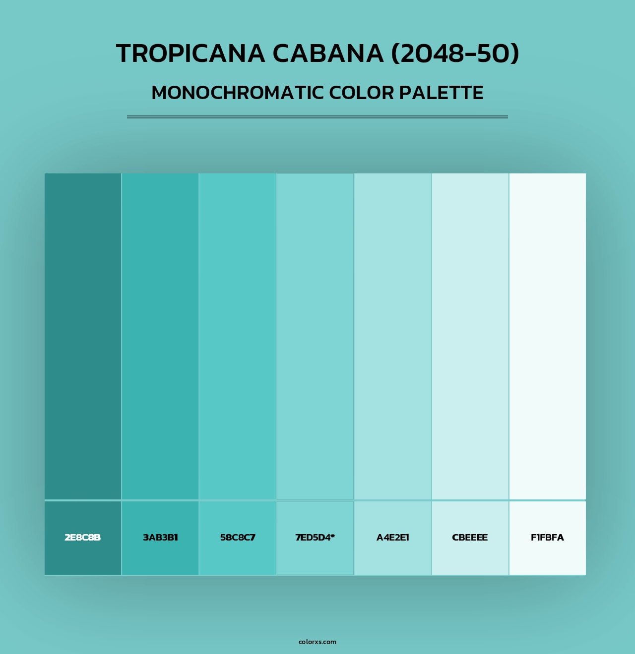 Tropicana Cabana (2048-50) - Monochromatic Color Palette