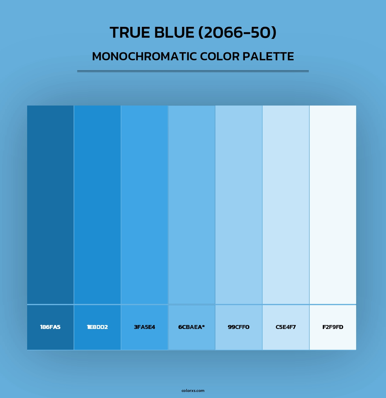 True Blue (2066-50) - Monochromatic Color Palette