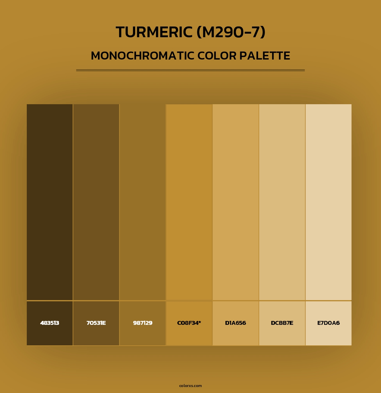 Turmeric (M290-7) - Monochromatic Color Palette