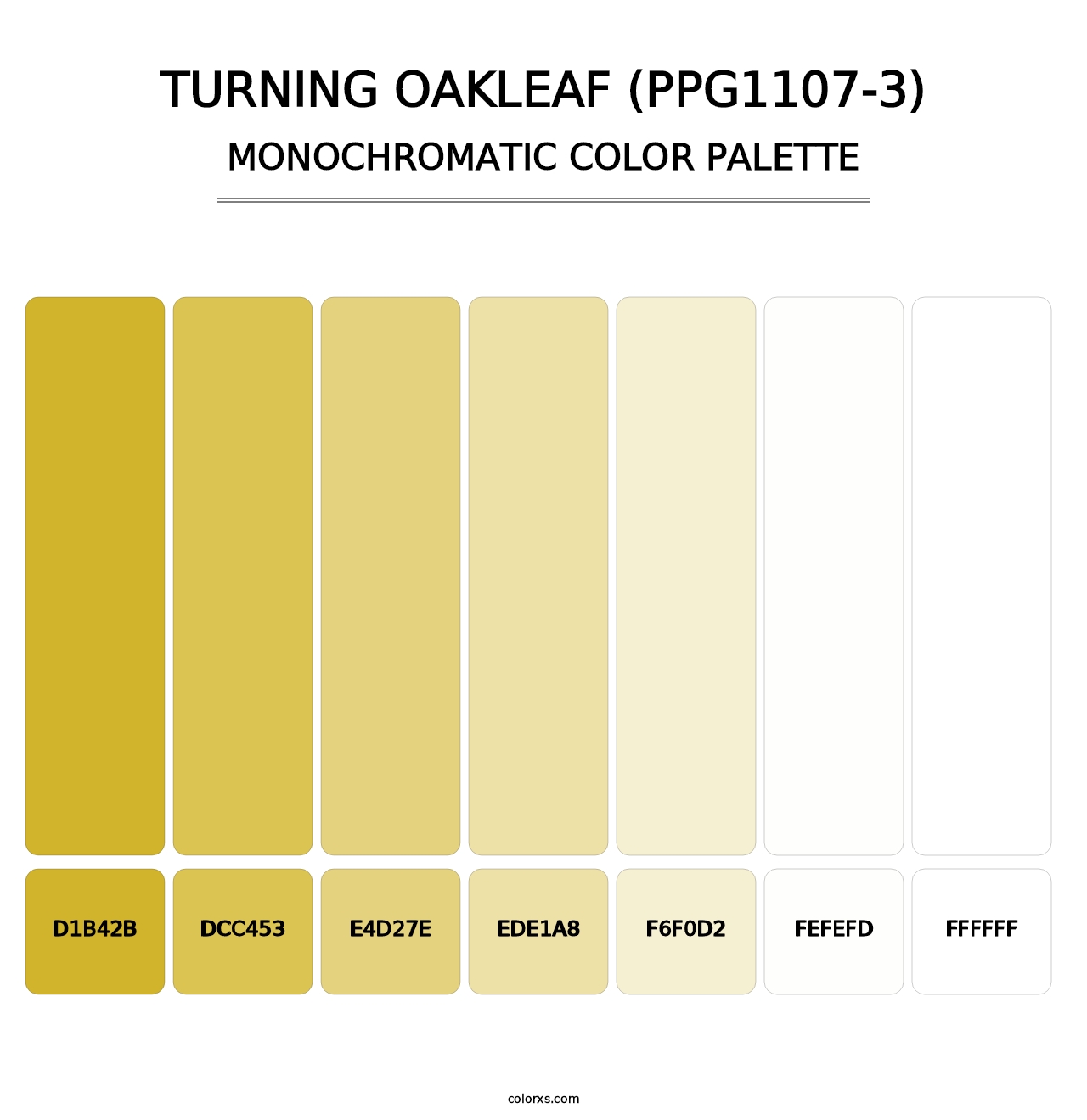 Turning Oakleaf (PPG1107-3) - Monochromatic Color Palette