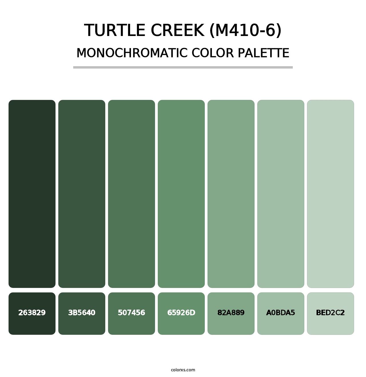 Turtle Creek (M410-6) - Monochromatic Color Palette