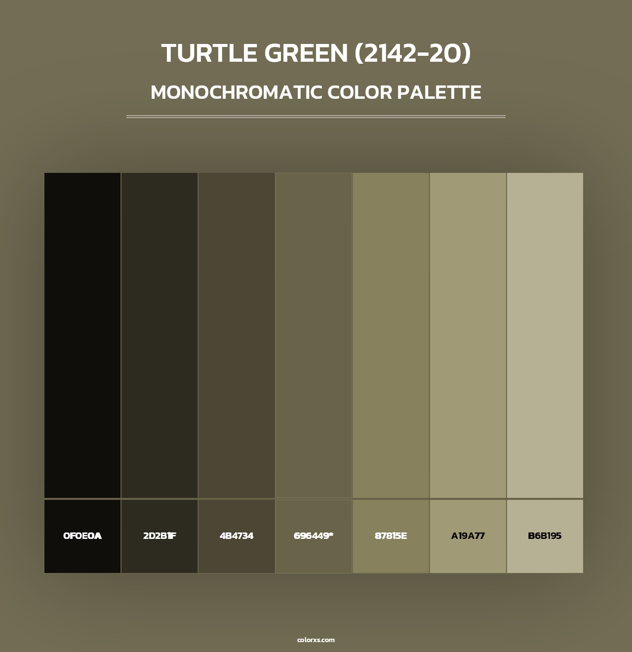 Turtle Green (2142-20) - Monochromatic Color Palette