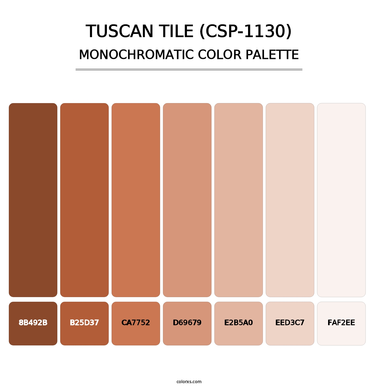 Tuscan Tile (CSP-1130) - Monochromatic Color Palette