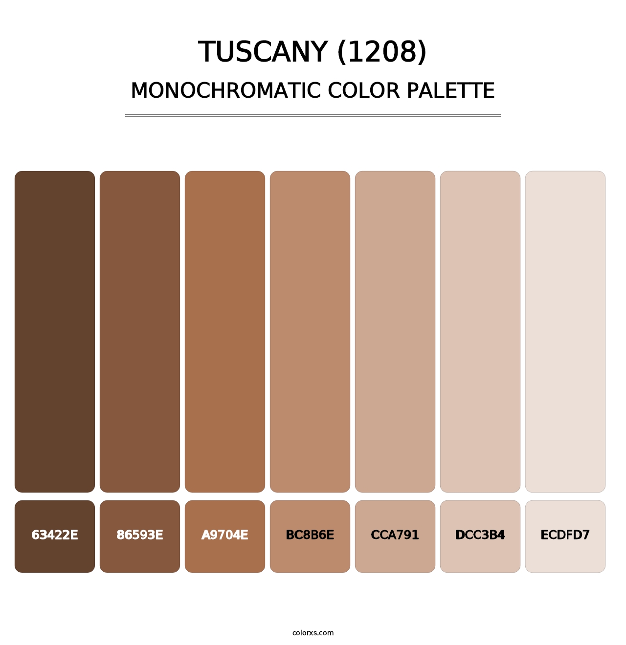 Tuscany (1208) - Monochromatic Color Palette