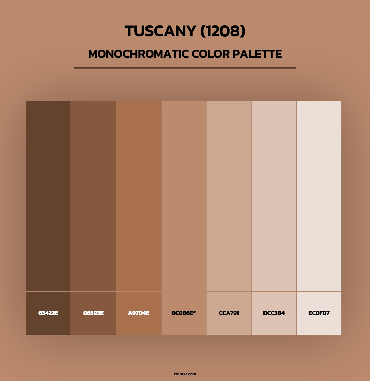 Tuscany (1208) - Monochromatic Color Palette