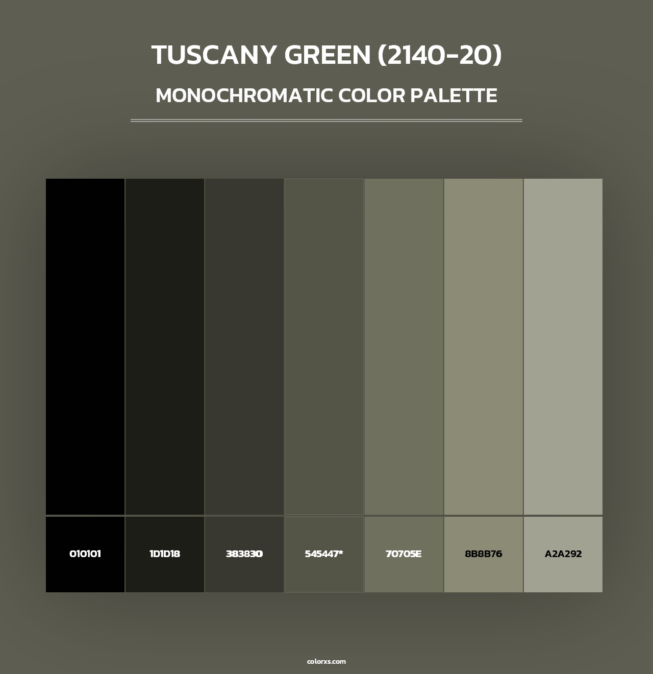 Tuscany Green (2140-20) - Monochromatic Color Palette