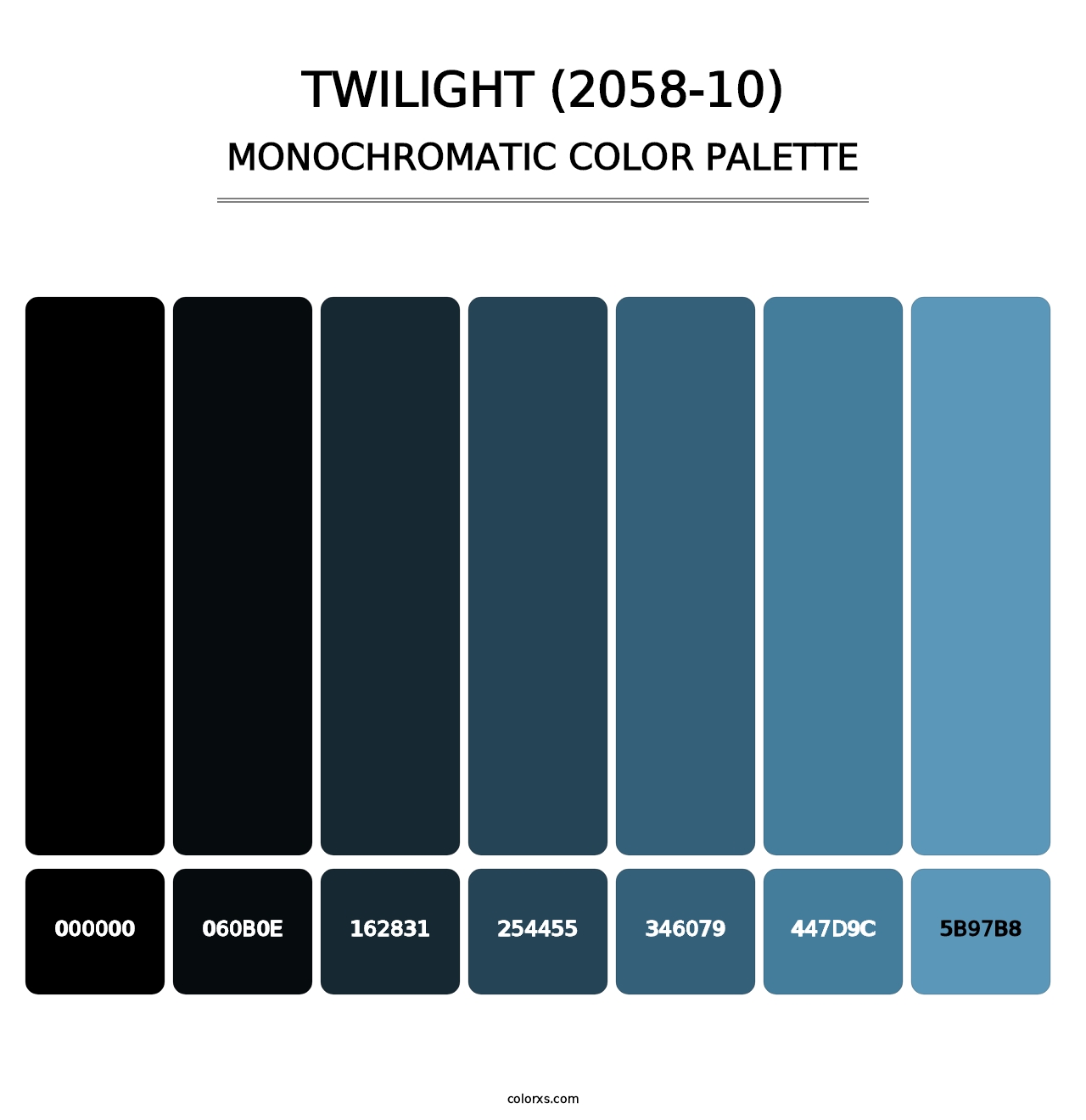 Twilight (2058-10) - Monochromatic Color Palette