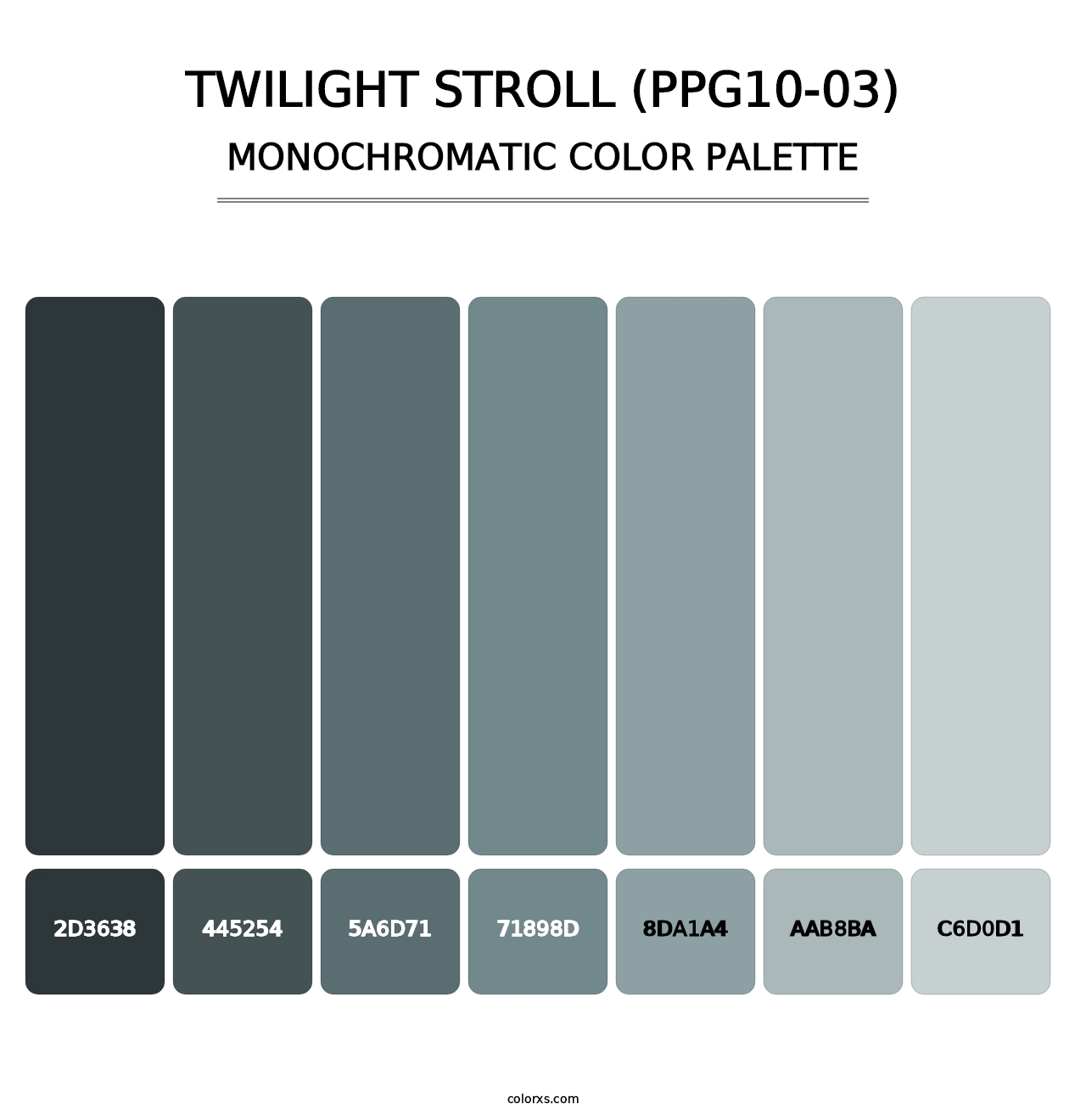 Twilight Stroll (PPG10-03) - Monochromatic Color Palette
