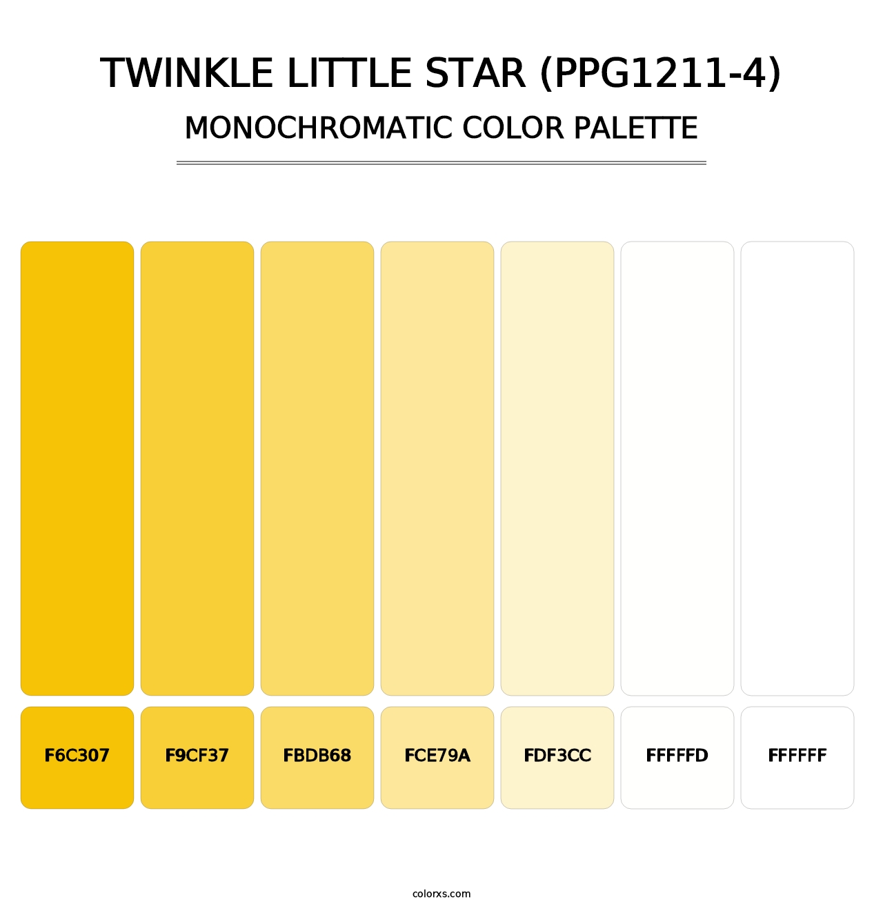 Twinkle Little Star (PPG1211-4) - Monochromatic Color Palette