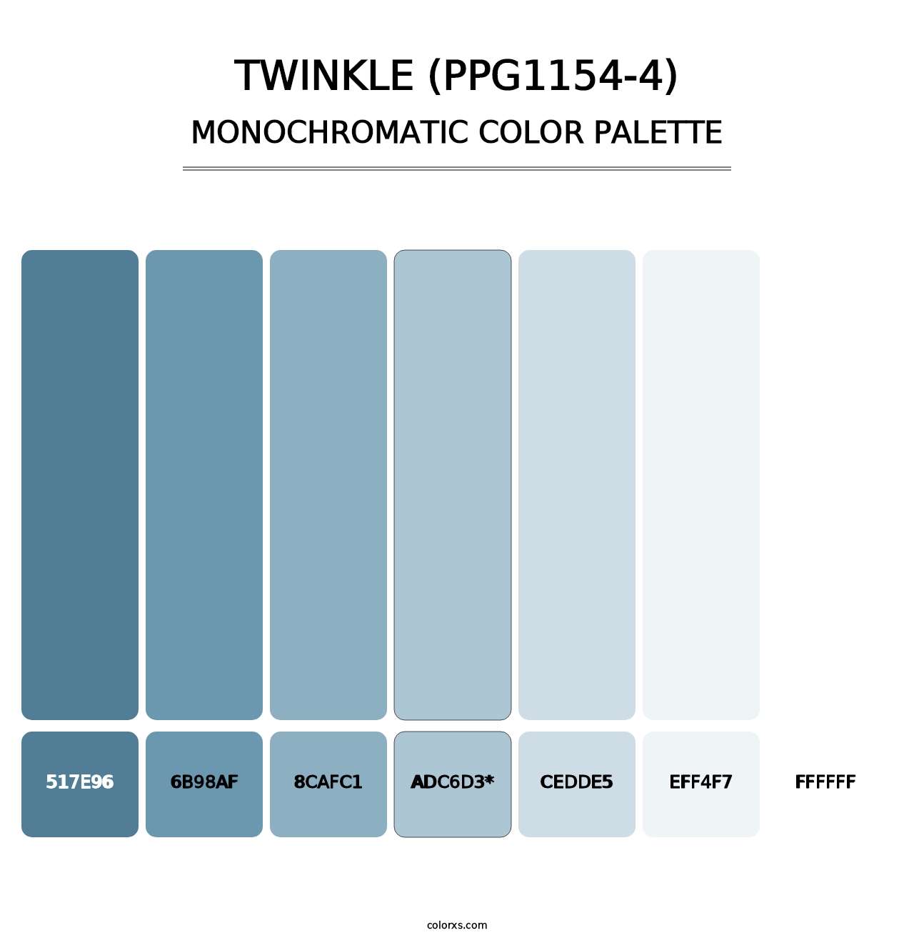 Twinkle (PPG1154-4) - Monochromatic Color Palette