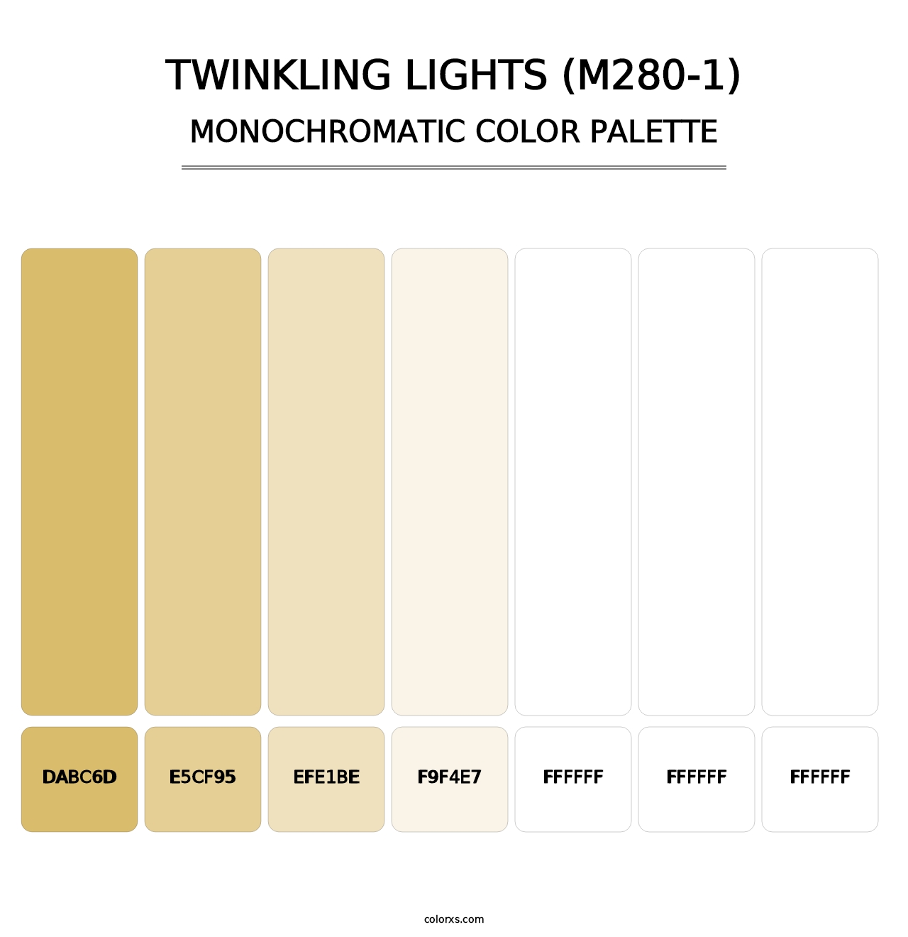 Twinkling Lights (M280-1) - Monochromatic Color Palette