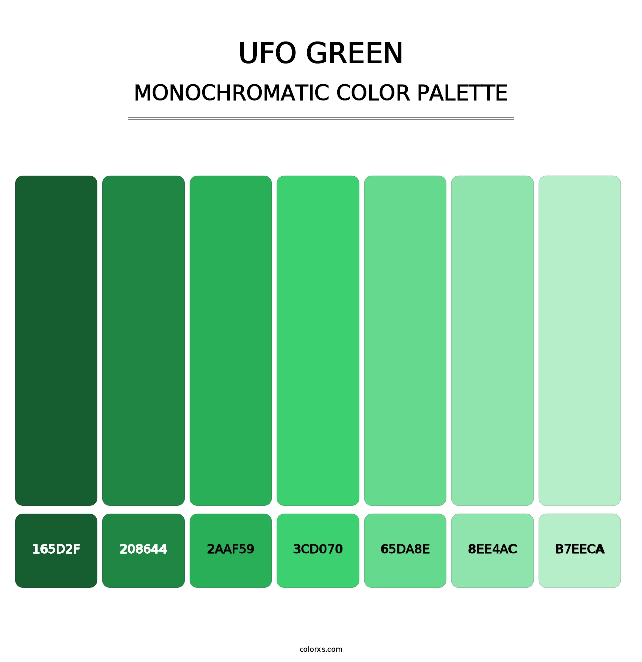 UFO Green - Monochromatic Color Palette