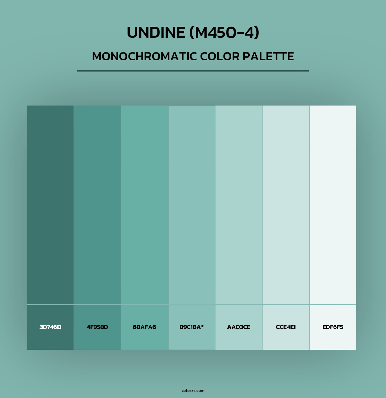 Undine (M450-4) - Monochromatic Color Palette