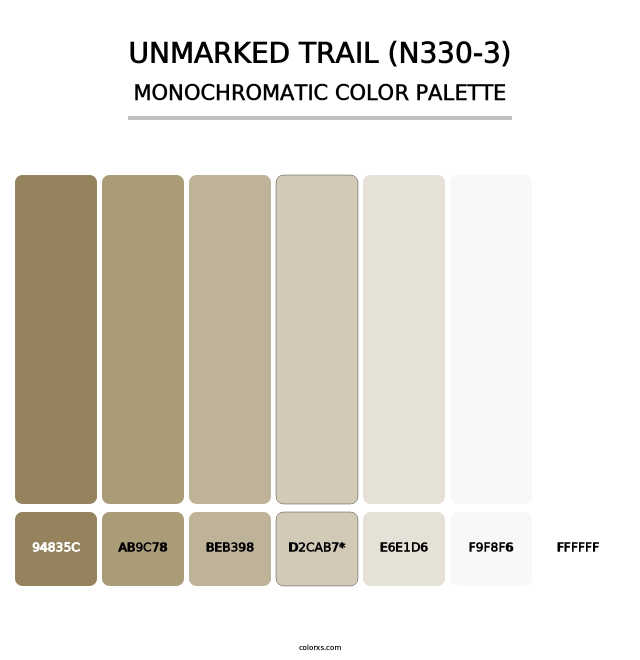 Unmarked Trail (N330-3) - Monochromatic Color Palette