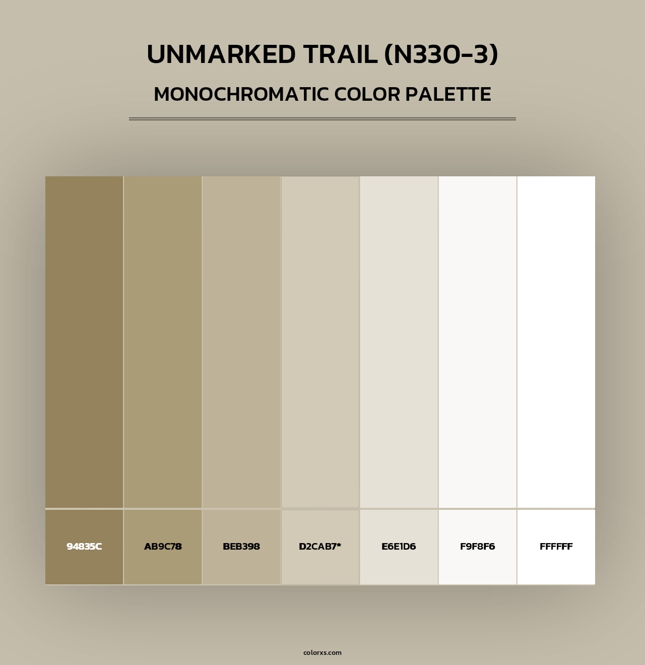 Unmarked Trail (N330-3) - Monochromatic Color Palette