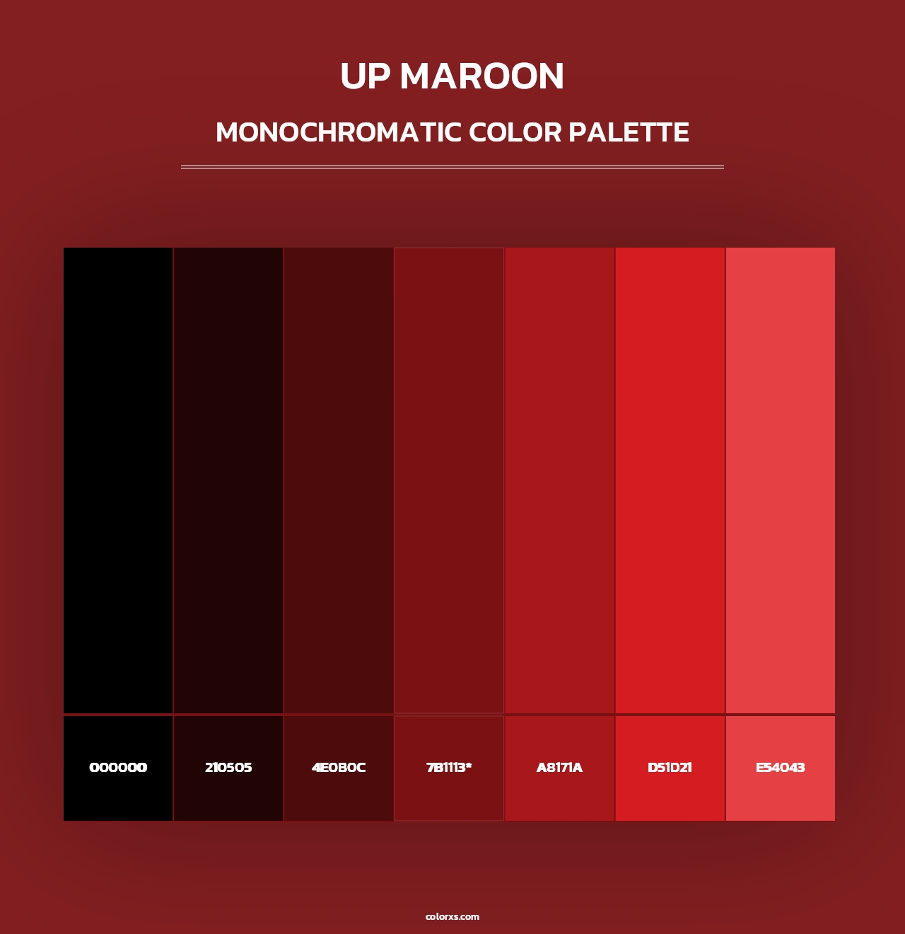 UP Maroon - Monochromatic Color Palette