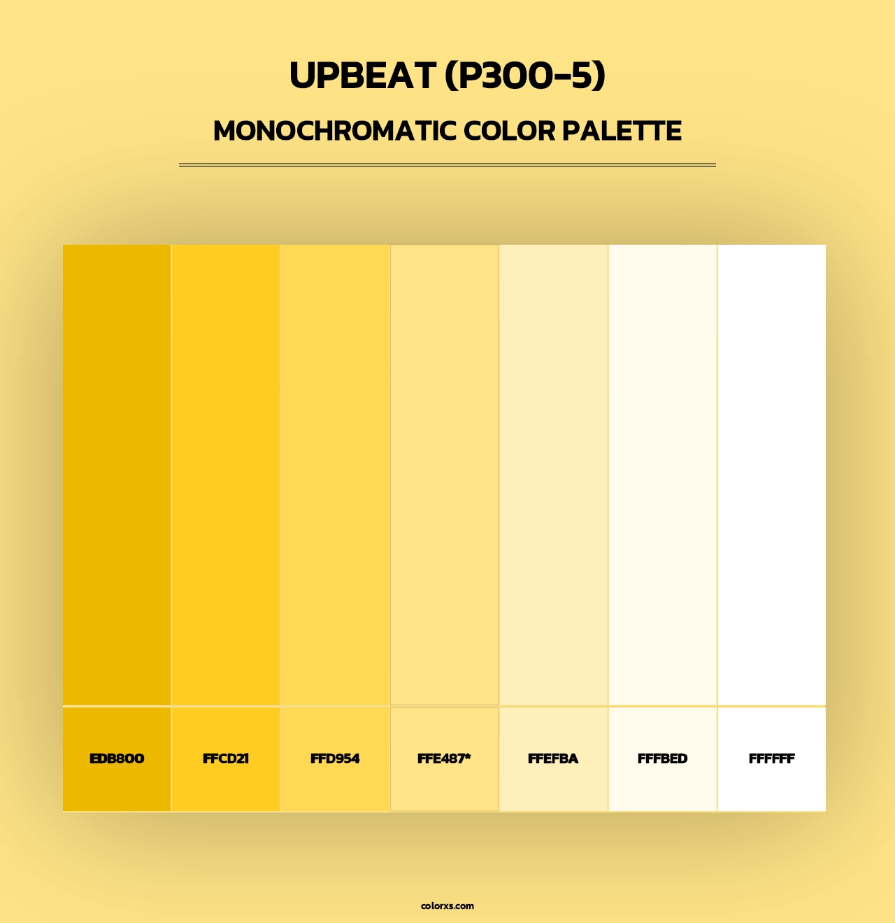 Upbeat (P300-5) - Monochromatic Color Palette