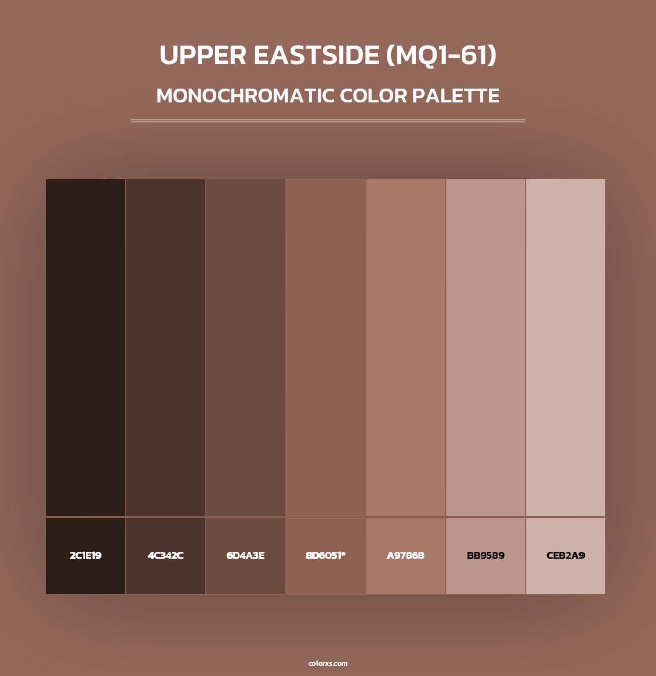 Upper Eastside (MQ1-61) - Monochromatic Color Palette