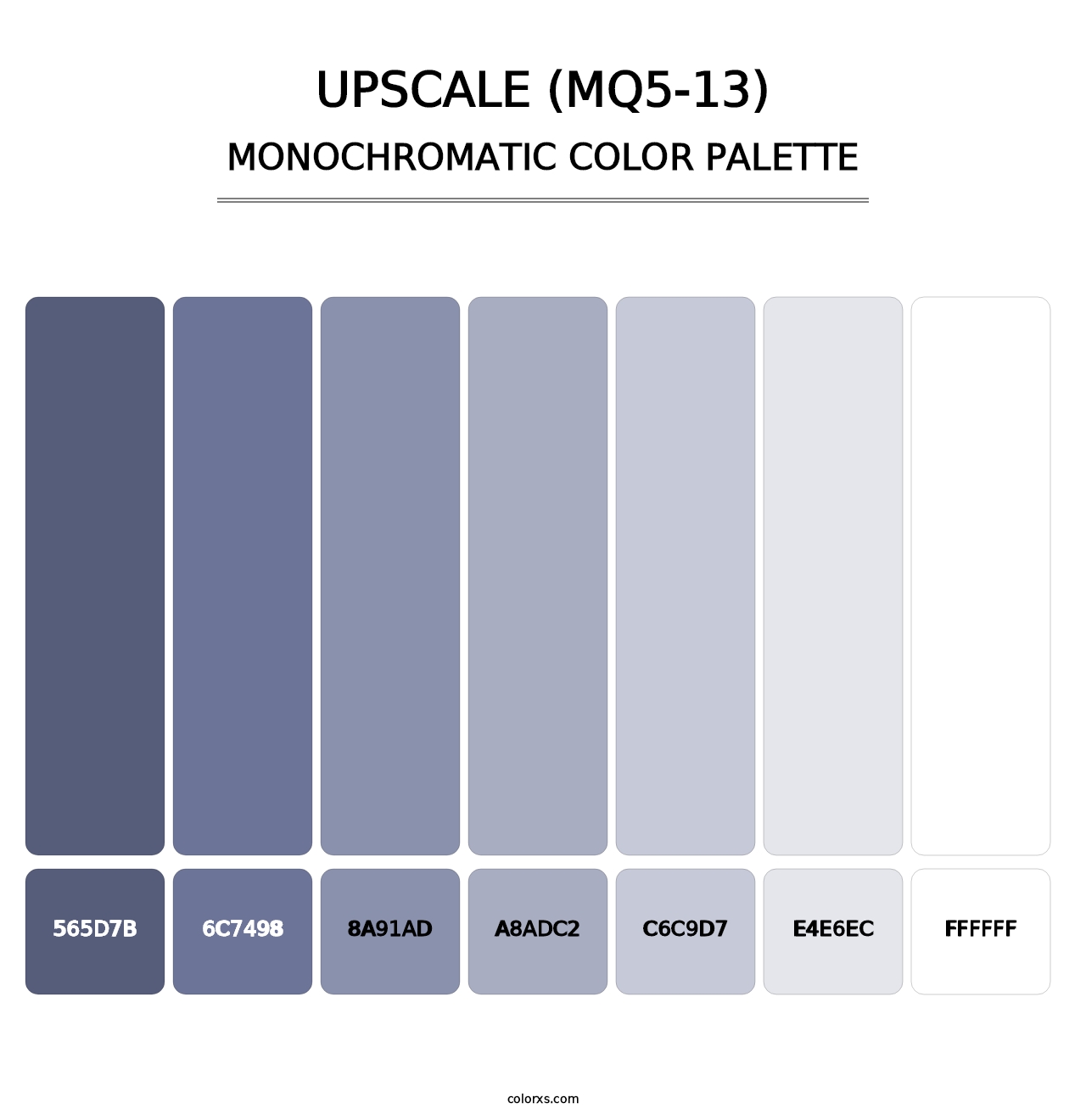 Upscale (MQ5-13) - Monochromatic Color Palette