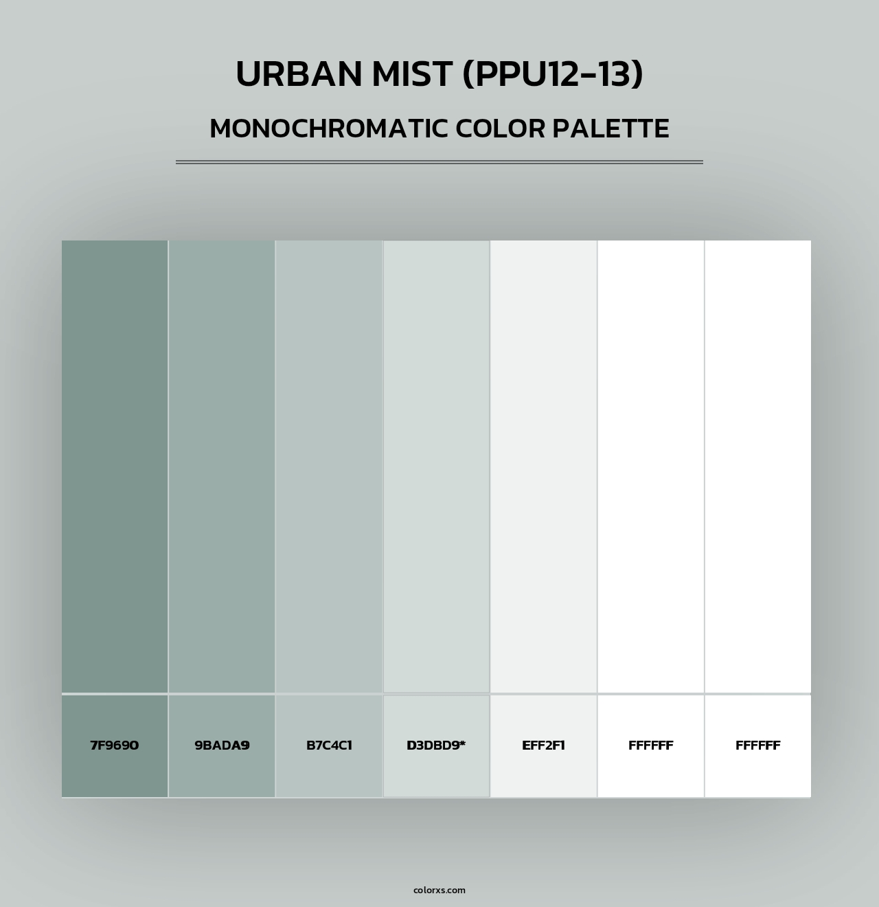 Urban Mist (PPU12-13) - Monochromatic Color Palette