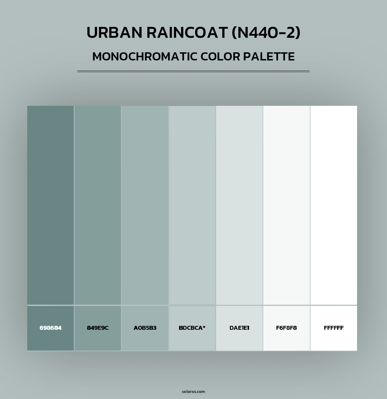 Urban Raincoat (N440-2) - Monochromatic Color Palette