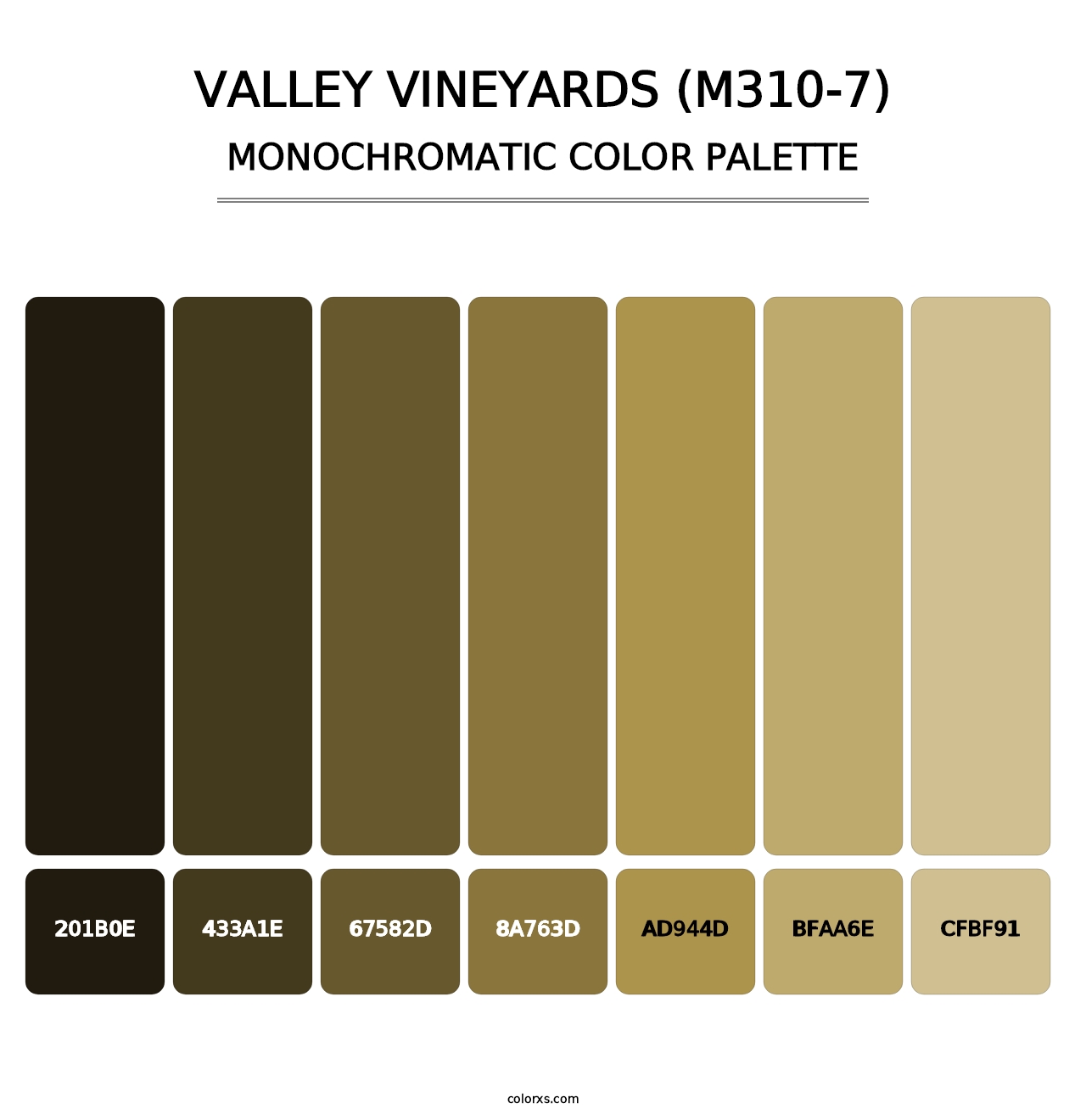 Valley Vineyards (M310-7) - Monochromatic Color Palette