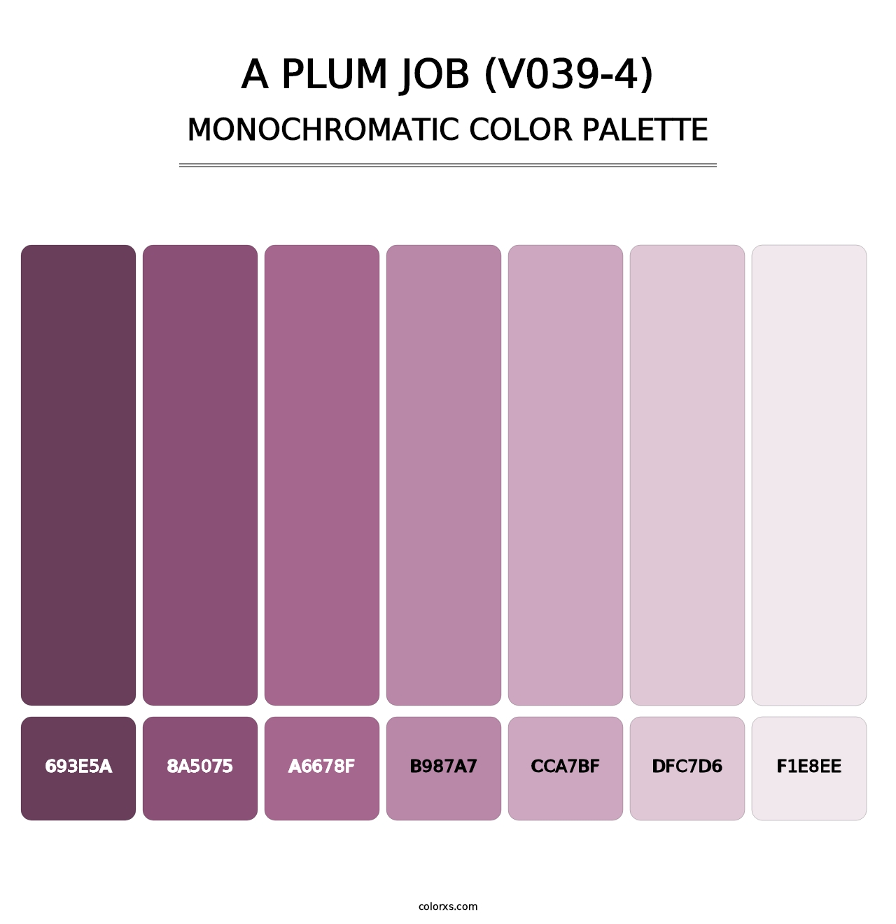 A Plum Job (V039-4) - Monochromatic Color Palette