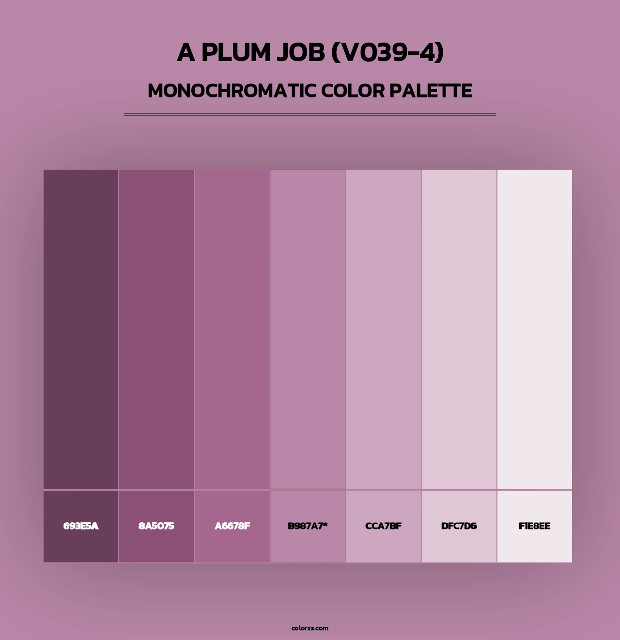 A Plum Job (V039-4) - Monochromatic Color Palette