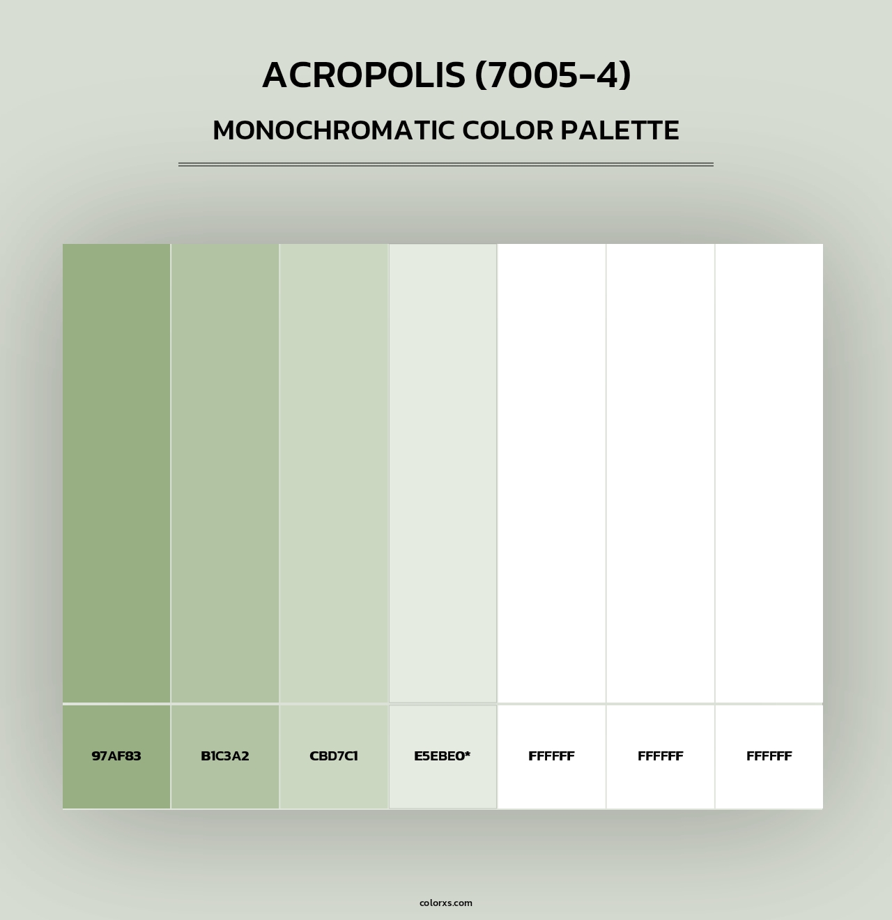Acropolis (7005-4) - Monochromatic Color Palette