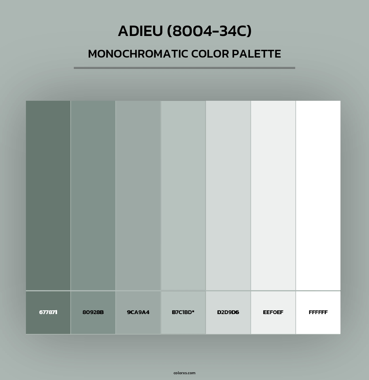 Adieu (8004-34C) - Monochromatic Color Palette